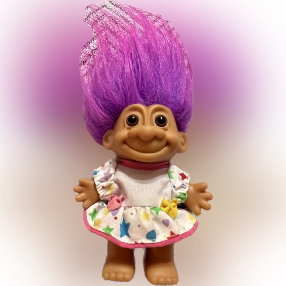 RUSS My Lucky Star Troll Sundress Troll Doll, Violet/Pink Hair - Picture 6 of 7